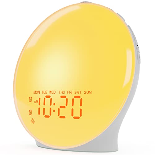 Wake Up Light Sunrise Alarm Clock for Kids, Heavy Sleepers,