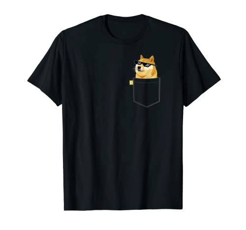 Doge coin Shirt Faux Pocket Shirt Dogecoin to the Moon
