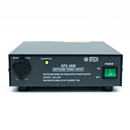 BTECH RPS-30M 30 Amp Regulated Universal Compact Bench Power Supply,