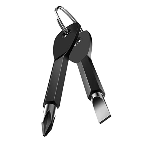 ROSTIVO Screwdriver Keychain Pocket Repair Tool Multi Mini Cool Gadgets