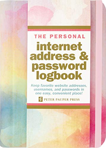Watercolor Sunset Internet Address & Password Logbook (removable cover band