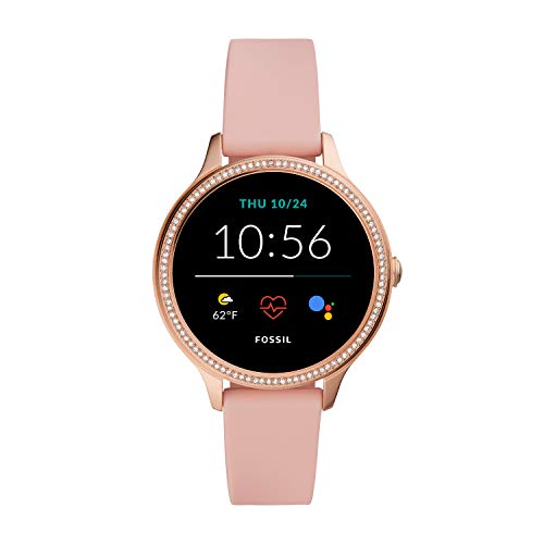 Fossil 42mm Gen 5E Stainless Steel and Silicone Touchscreen Smart
