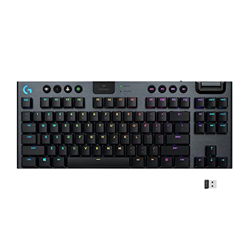 Logitech G915 TKL Tenkeyless Lightspeed Wireless RGB Mechanical Gaming Keyboard,