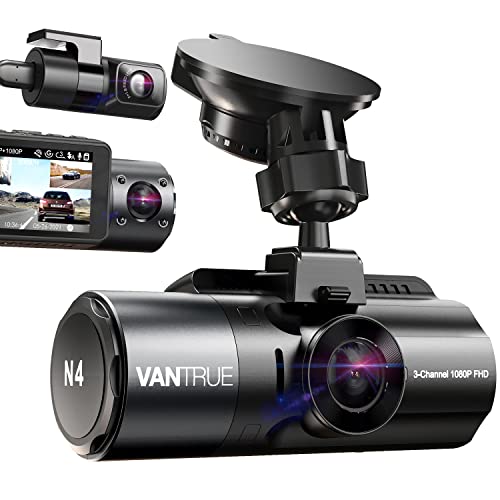 Vantrue N4 3 Channel 4K Dash Cam, 4K+1080P Front and