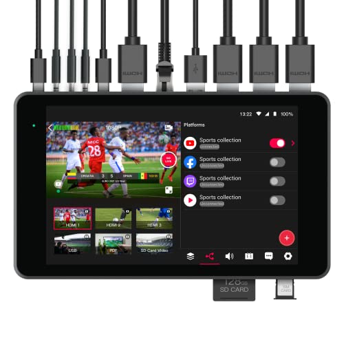 YOLOLIV YoloBox Pro,All-in-one Portable Multi-Cam Live Streaming Studio Encoder Recorder