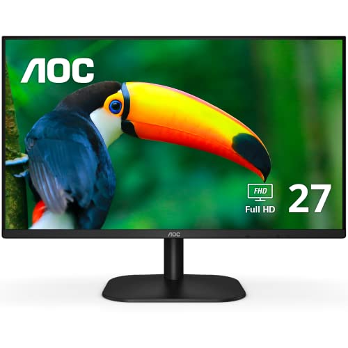 AOC 27B2H 27" Full HD IPS Monitor, 3-Sided Frameless &