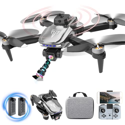 Brushless Motor Drone,Drone with 4K Camera for Adults Beginner, Foldable