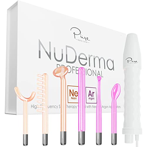 NuDerma Professional Skin Therapy Wand - Portable High Frequency Skin