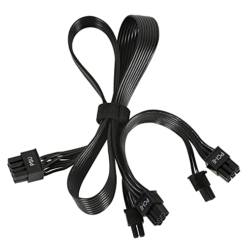 Certusfun PCIE Cable for Corsair, 65CM 8 Pin to Dual