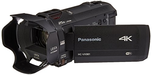 Panasonic 4K Ultra HD Video Camera Camcorder HC-VX981K, 20X Optical