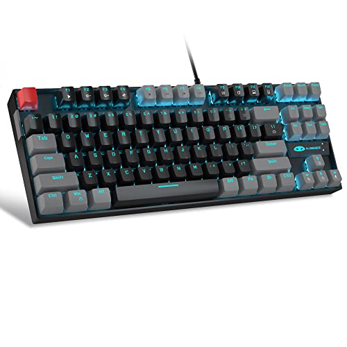 MageGee 75% Mechanical Gaming Keyboard with Red Switch, LED Blue