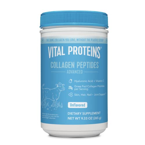 Vital Proteins Collagen Peptides Powder, Unflavored with Hyaluronic Acid and