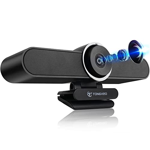 TONGVEO 4K Webcam Conference Room Web Camera with Microphone and