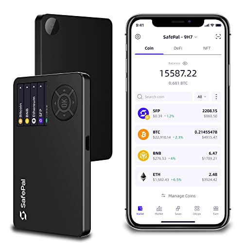 SafePal S1 Cryptocurrency Hardware Wallet, Wireless Cold Storage for Bitcoin,
