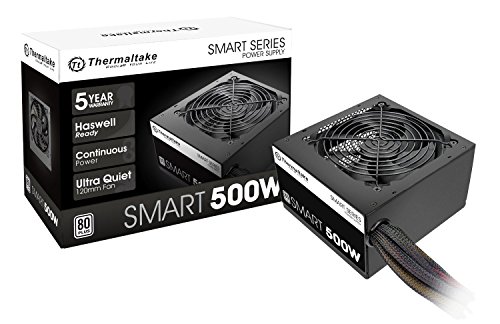 Thermaltake Smart 500W 80+ White Certified PSU, Continuous Power with
