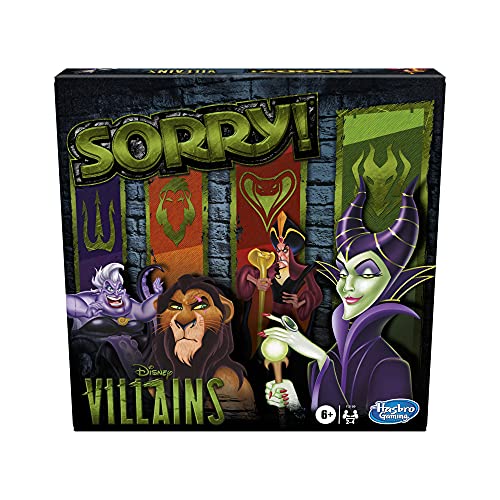Hasbro Gaming Sorry! Board Game: Disney Villains Edition Kids, Family