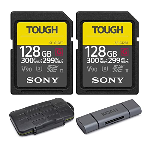 Sony 128GB UHS-II Tough G-Series SD Card Bundle (2-Pack) with