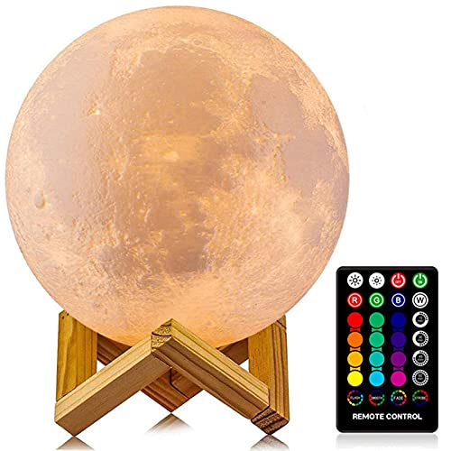 Moon Lamp, LOGROTATE 16 Colors LED Night Light 3D Printing