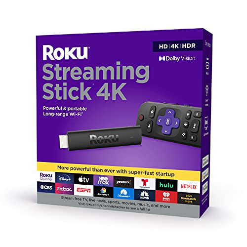 Roku Streaming Stick 4K | Streaming Device 4K/HDR/Dolby Vision with