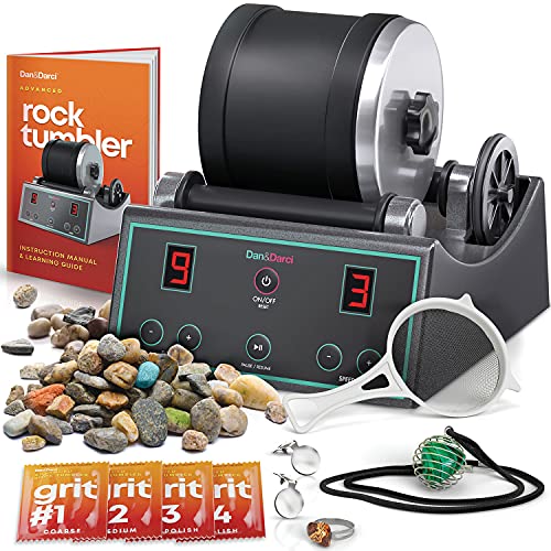 Advanced Professional Rock Tumbler Kit - with Digital 9-Day Polishing