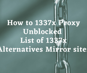 How to 1337x Proxy Unblocked | List of 1337x Proxy Alternatives Mirror sites