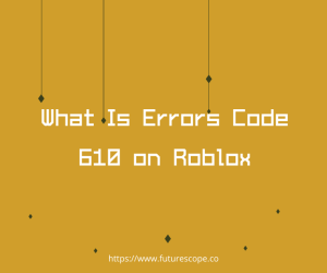 What Is Errors Code 610 on Roblox, And How To Fix It?